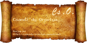 Csanády Orsolya névjegykártya