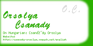 orsolya csanady business card